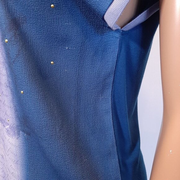 Disney Beauty And The Beast Studded Graphic Top Womens Size Medium Blue Tshirt - Picture 9 of 11